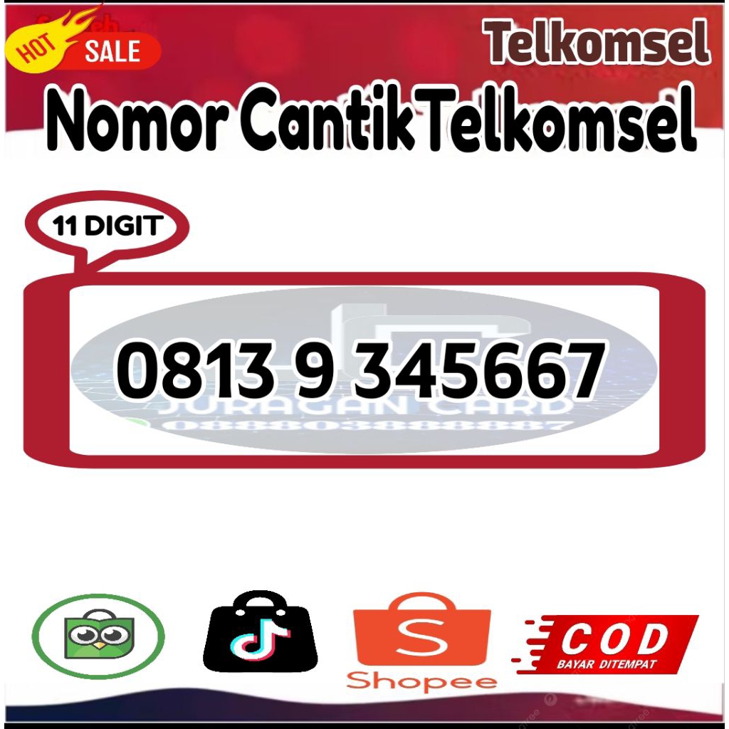 nomor cantik Telkomsel simpati 11 digit naik urut 34567 simpel