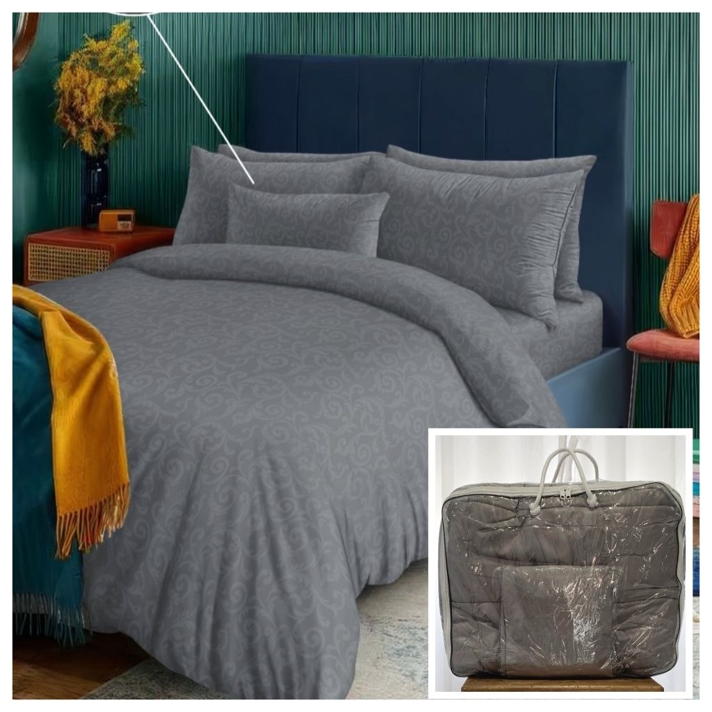 BISA COD BEDCOVER POLOS EMBOSS SET SEPRAI ESTETIK KAMAR MINIMALIS VIRAL SET SEPREI 180X200 BED COVER