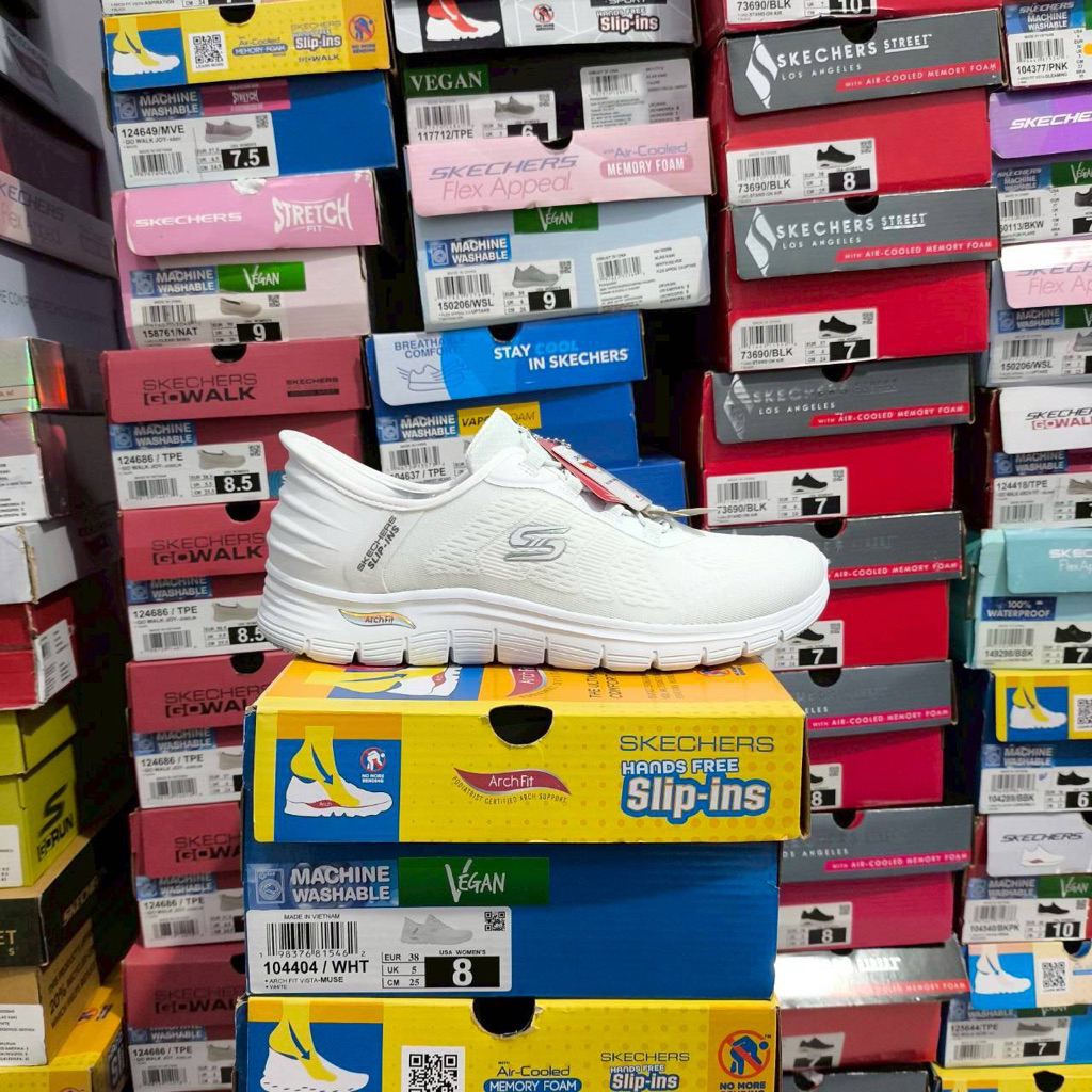 Skechers Slip Ins Arch Fit Vista "White"