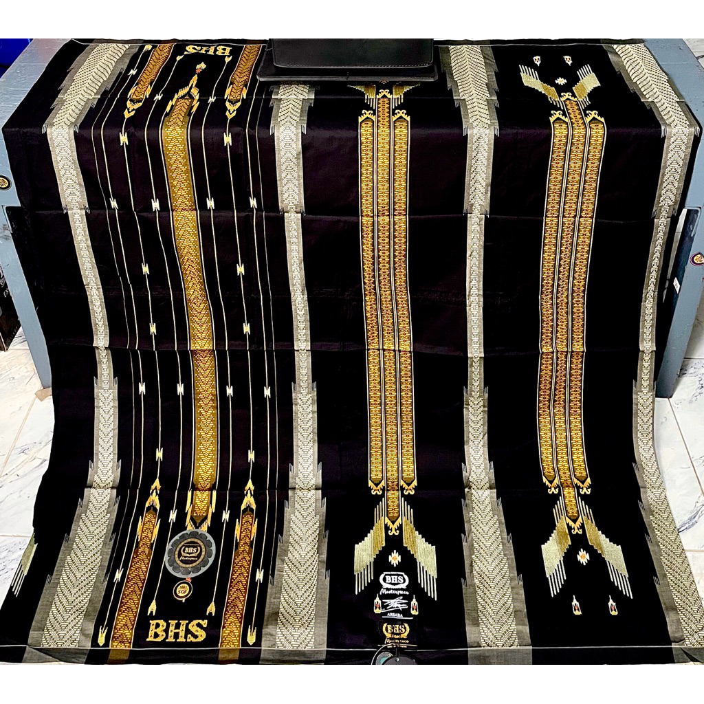 sarung bhs masterpiece jic & sgf grade gold motif full timbul songket