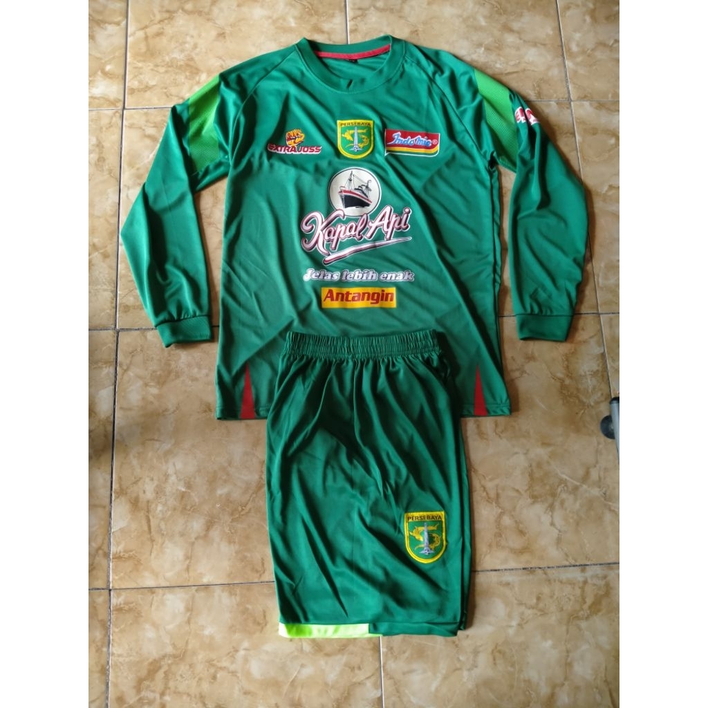 Setelan Jersey Persebaya Surabaya Home Lengan panjang 2025 2026 Persebaya Home Long Sleeve