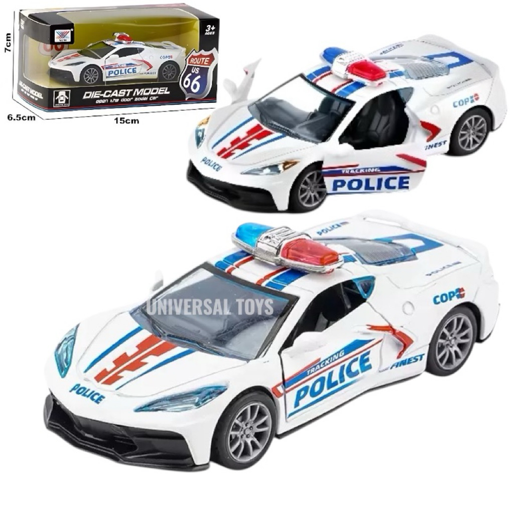 Mobil DieCast Polisi bisa buka tutup pintu Mainan Anak Mobil Besi Die Cast police Car Terbaru