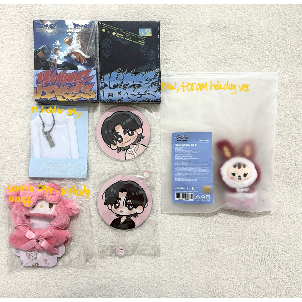 SEVENTEEN MERCH OFFICIAL NEW_ CONCERT, UNOFFICIAL FANMADE DOLL IMPICK SVT SCOUPS JEONGHAN JOSHUA JUN