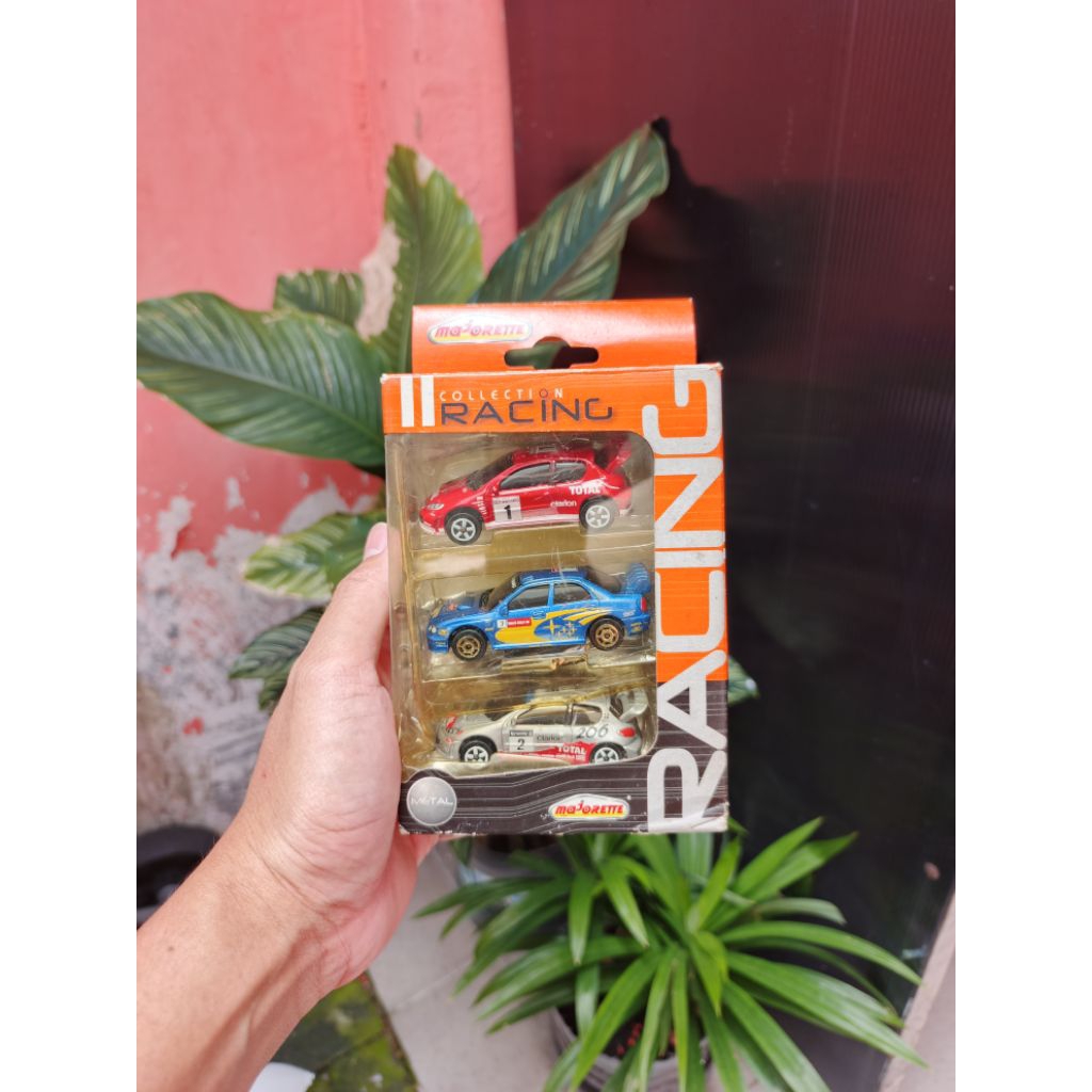 Diecast Majorette Racing Collection WRC Peugeot 206, Subaru Impreza set 3Pcs Gift Pack Loose Rare VH