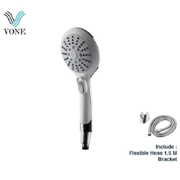HANDSHOWER VONE HS-189 MATT/SILVER - WHITE