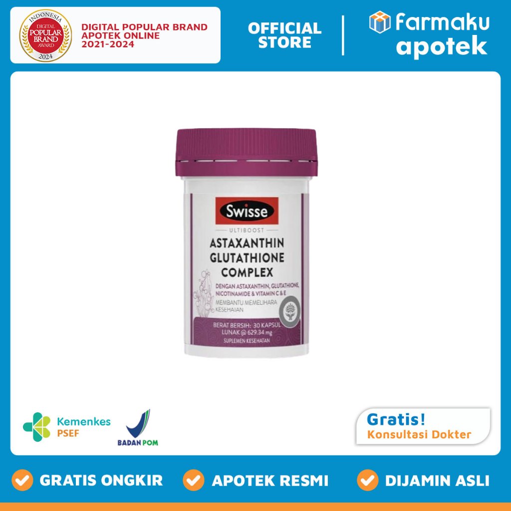 Swisse Astaxanthin Glutathione Complex Botol 30 Capsule