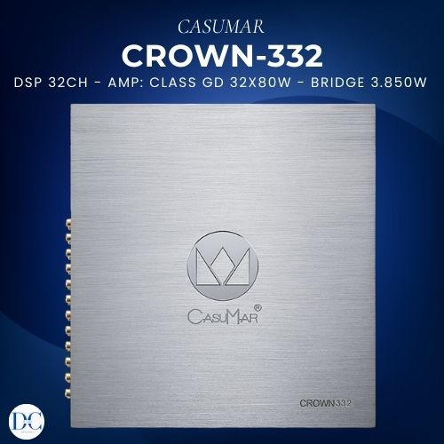 Digital Signal Processor Mobil - DSP Casumar CROWN-332 - 32 Channel - Amp Class GD - DSP Audio Mobil