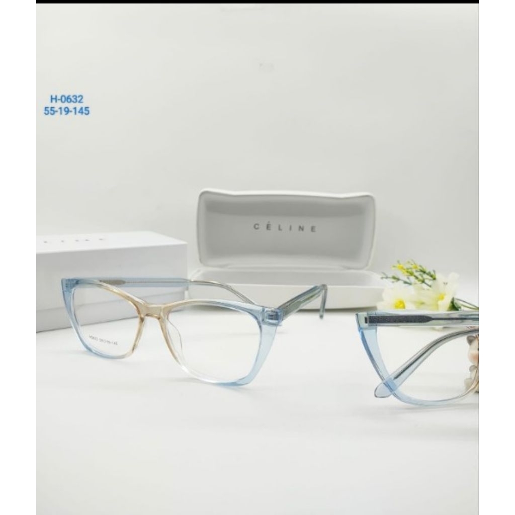 KACAMATA FRAME KOTAK COCOK BUAT CEWEK-WHITE