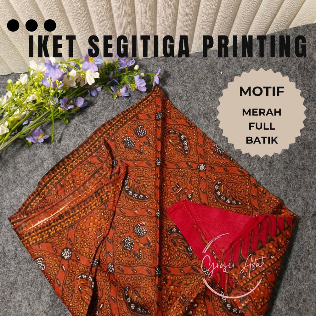 iket kepala segitiga | udeng segitiga | udeng | iket jawa | iket sunda traddisional | udeng printing