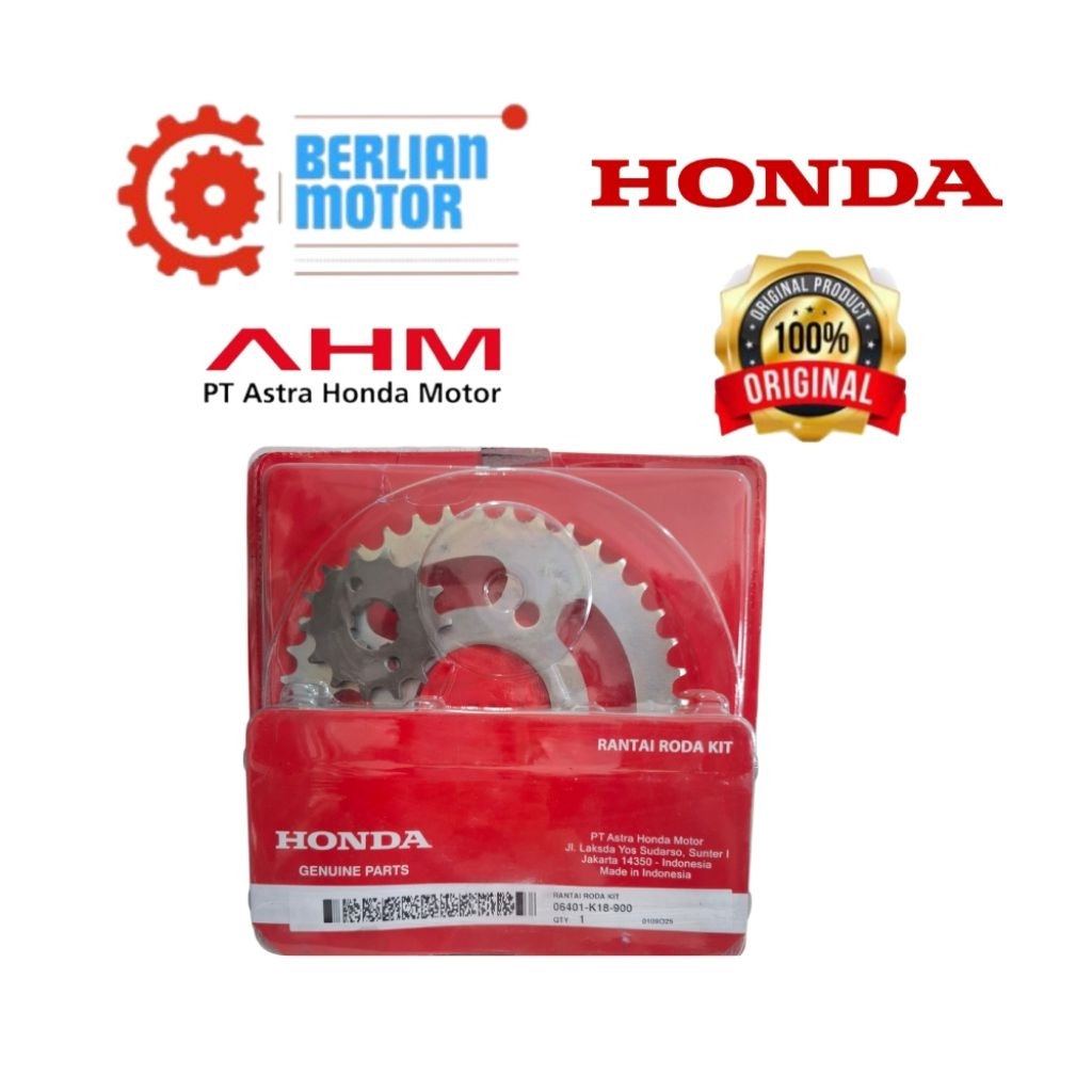 Gir Set / Gear Set Honda Verza 150 & CB150 Verza Original AHM (06401-K18-900)

