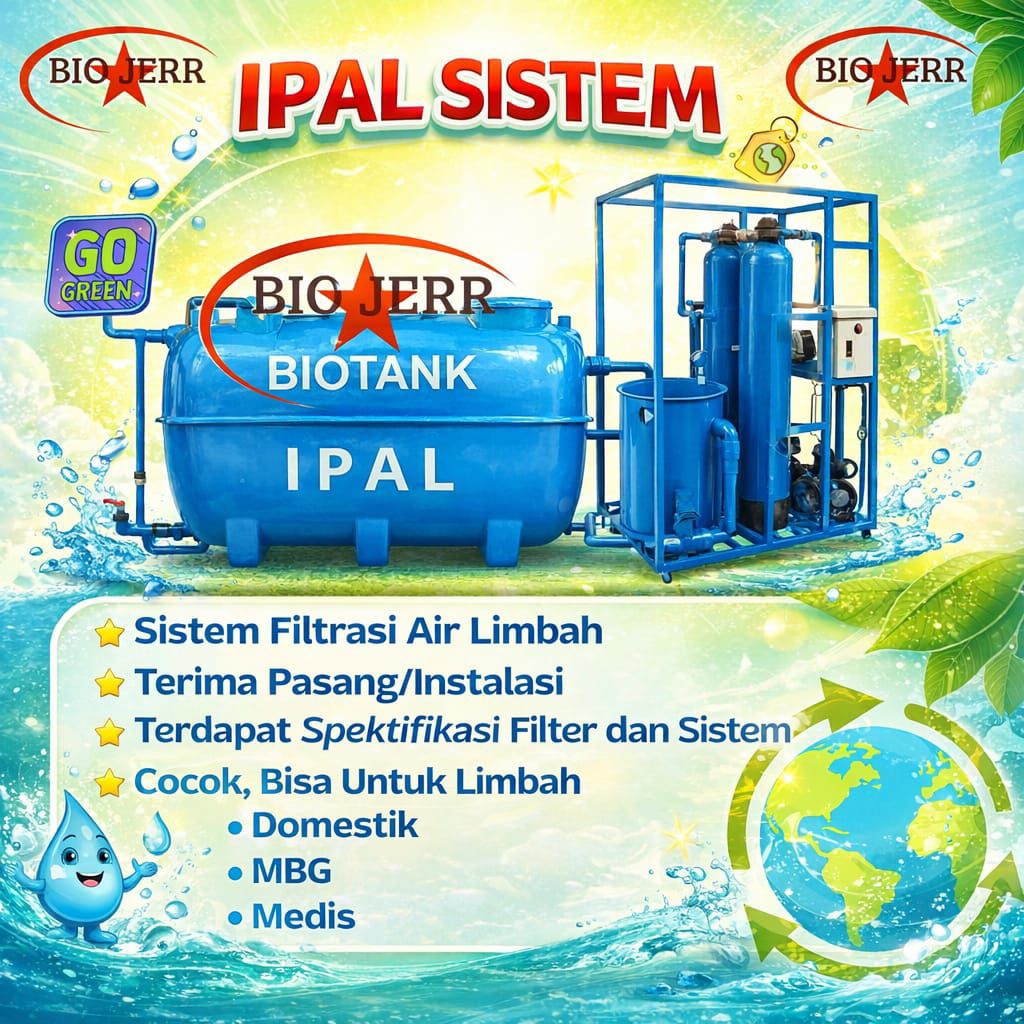 IPAL 1000 LITER ,BIO FILTER AIR,BIOJERR,RAMAHLINGKUNGAN