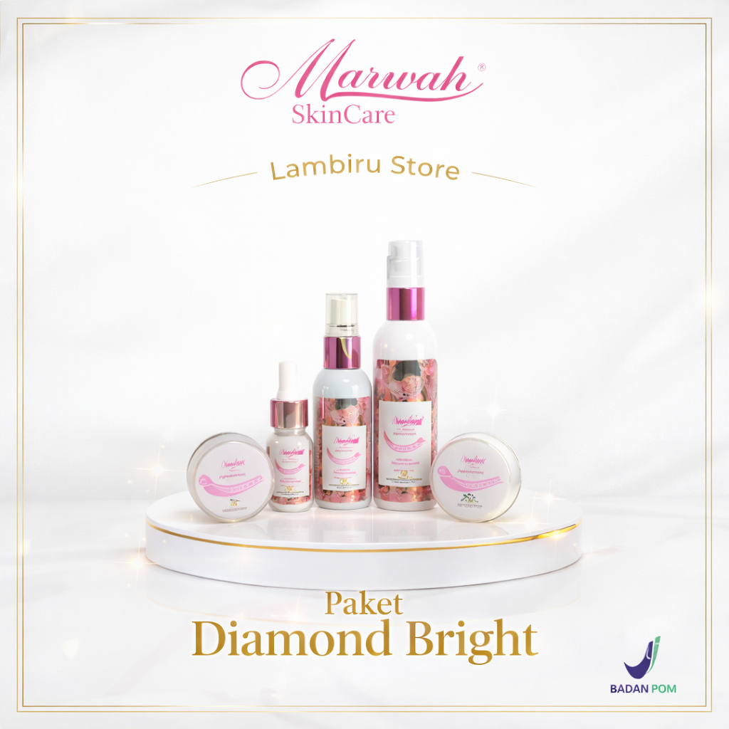 Paket Skincare All Varian Marwah Diamond Bright, Platinum, Perfect, ATT, BTT, Acne, Derma Acne dl