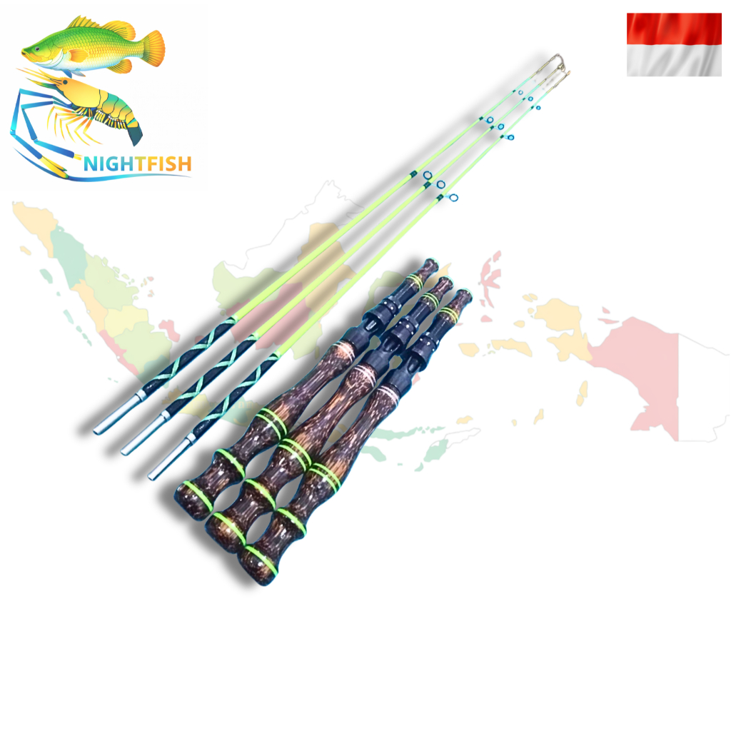 pancing udang stik fiber gagang nibung 120 cm double socket.