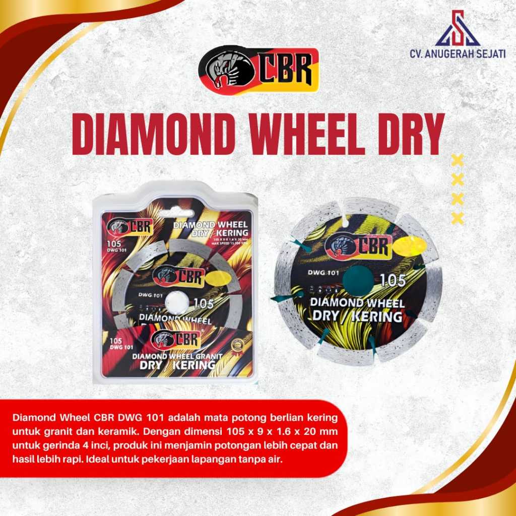 CBR Diamond Wheel Dry, Wet, Turbo, Turbo Ultimate 3X, Batik (Y, X, K - (Turbo)) - Mata Potong Granit