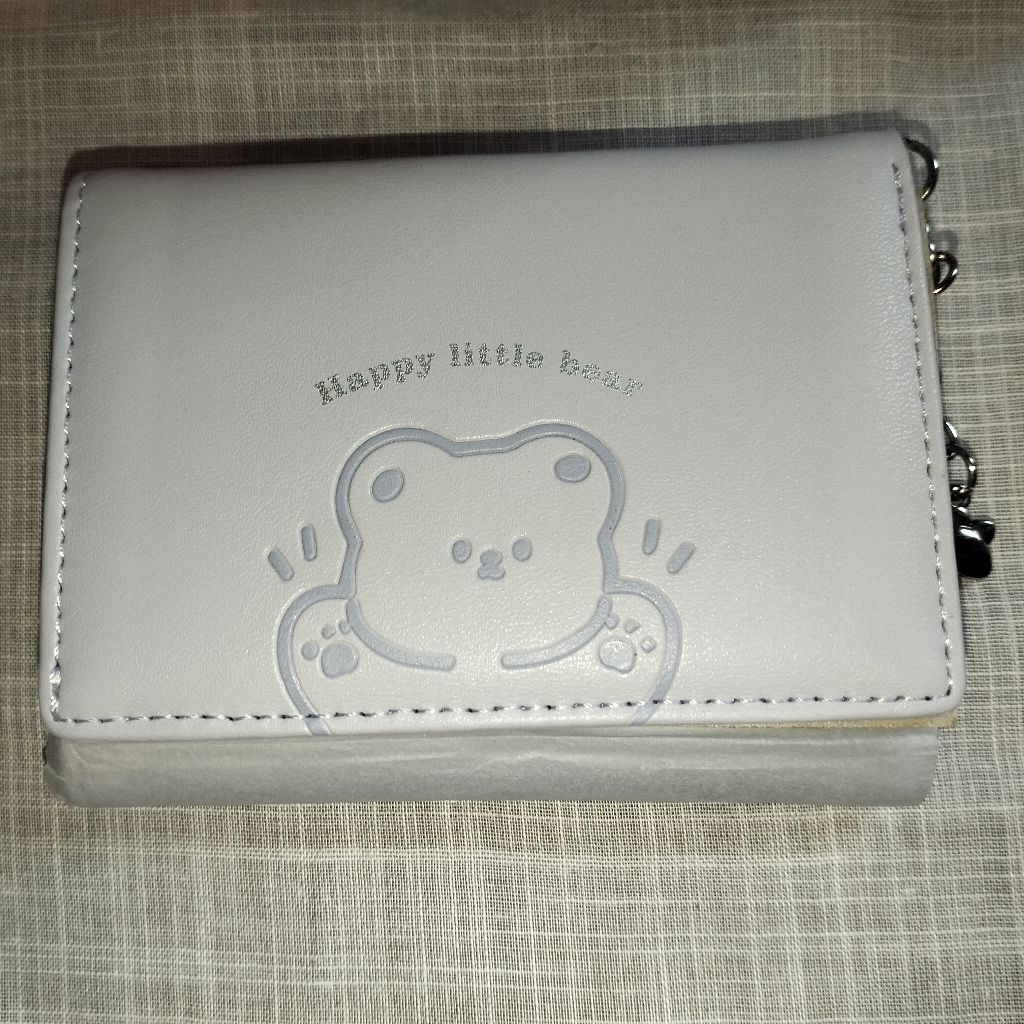 Wallet Dompet Lipat Miniso Bear Light Purple