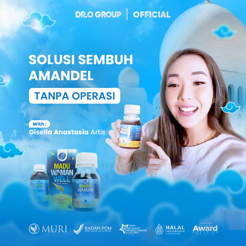 Wamanwell - Madu Herbal untuk Amandel / Amandel Hilang Tanpa Operasi