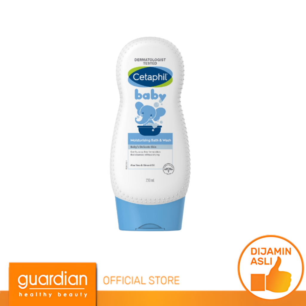CETAPHIL BABY Moist Bath & Wash 230ml Perawatan Sabun Mandi dan Shampo untuk Melembabkan Kulit Bayi