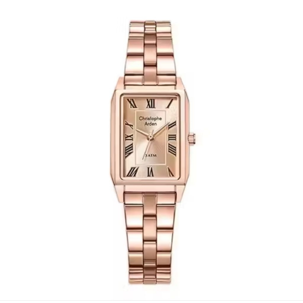 Jam tangan cristophe arden 3 atm tali rantai variasi warna wanita CA 1007 LH original 100% garansi r