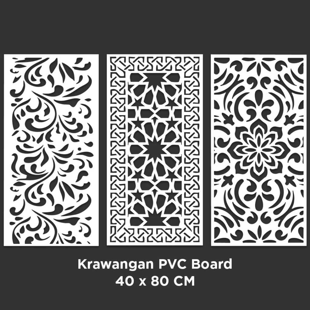 KRAWANGAN PVC BOARD / ORNAMEN PVC FOAM BOARD TEBAL 5MM / ORNAMEN DINDING / DEKORASI HIASAN DINDING
