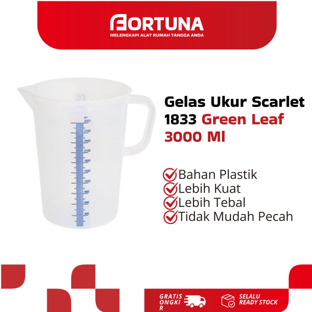 Gelas Ukur Scarlet 3L 1833 Green Leaf