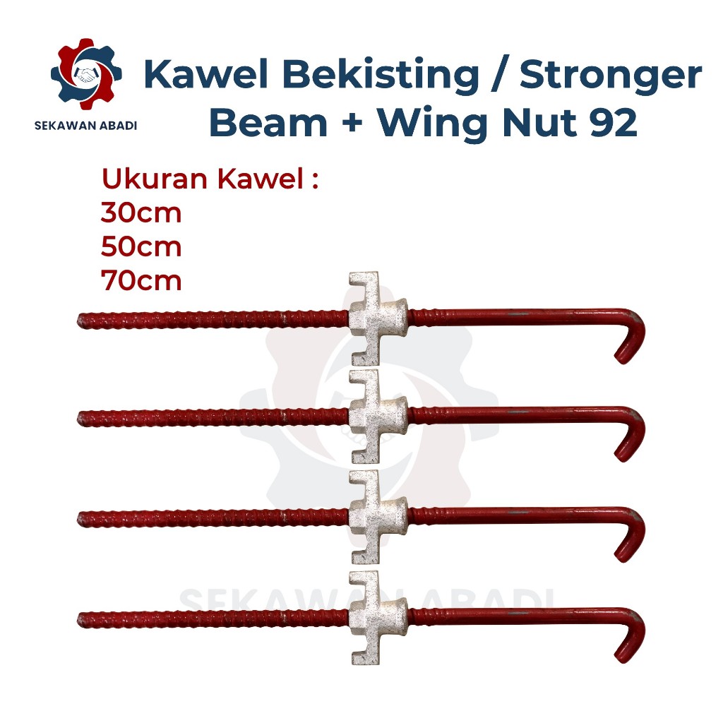 Kawel Bekisting / Stronger Beam + Wing Nut 92 / Aksesoris Bekisting / Konstruksi Bangunan