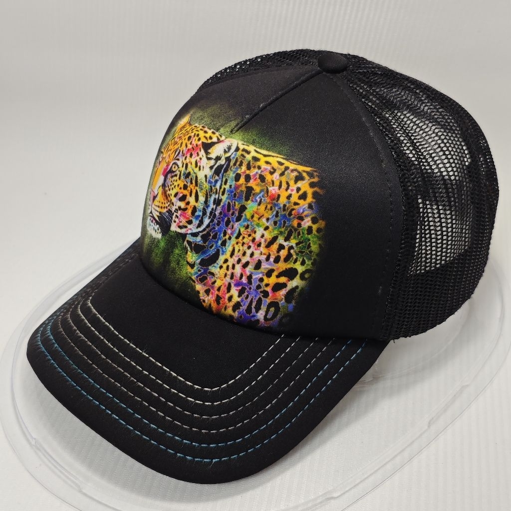 Topi Pria Wanita The Mountain Trucker Cap Leopard Printing Mesh Snapback One Size| Bekas | Second | 