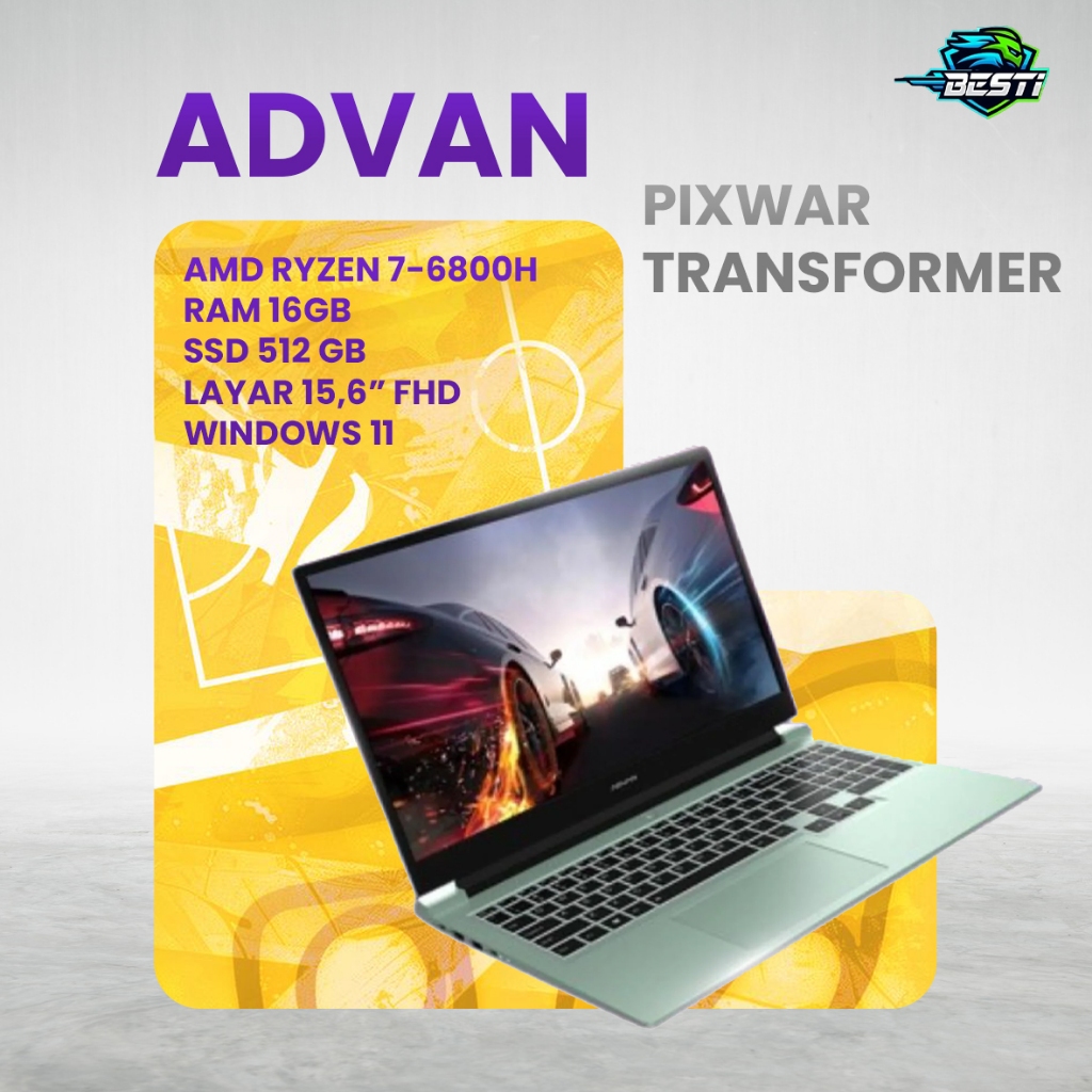 Laptop Advan Pixwar Transformer One AMD Ryzen 7-6800H 16GB RAM 512GB SSD Touch Screen Windows 11