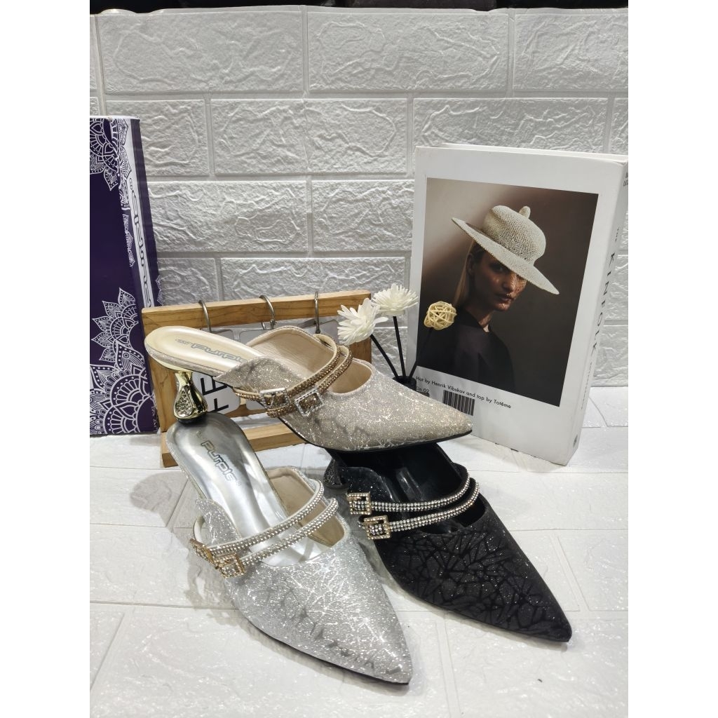 Purple Shoes - Sendal pesta High heels Wanita Hak 5 cm