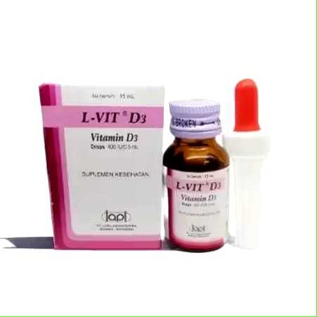 L-VIT D3 Drops 400IU SIRUP 15 ML I Suplemen Vitamin D3 Untuk Bayi, Anak dan Dewasa