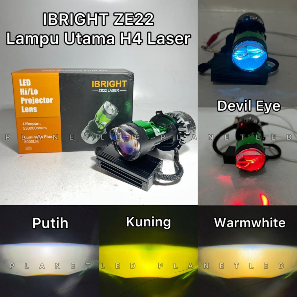 IBRIGHT ZE22 Laser Lampu Utama H4 LED Dengan Kipas Pendingin