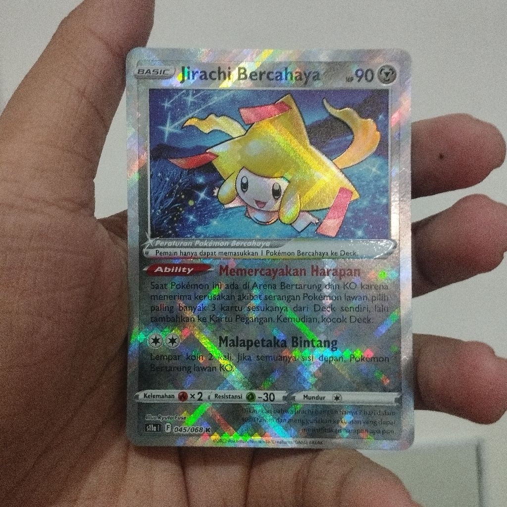 Jirachi Bercahaya 45/68 K  s11a | Regulasi F | Pokemon TCG Indonesia
