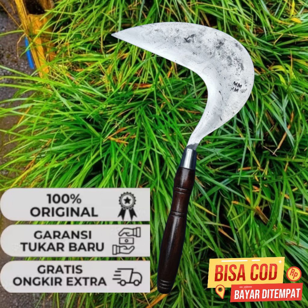 Arit Rumput Jawa Barat Super Tajam - Sabit Potong Padi & Rumput Gajah
