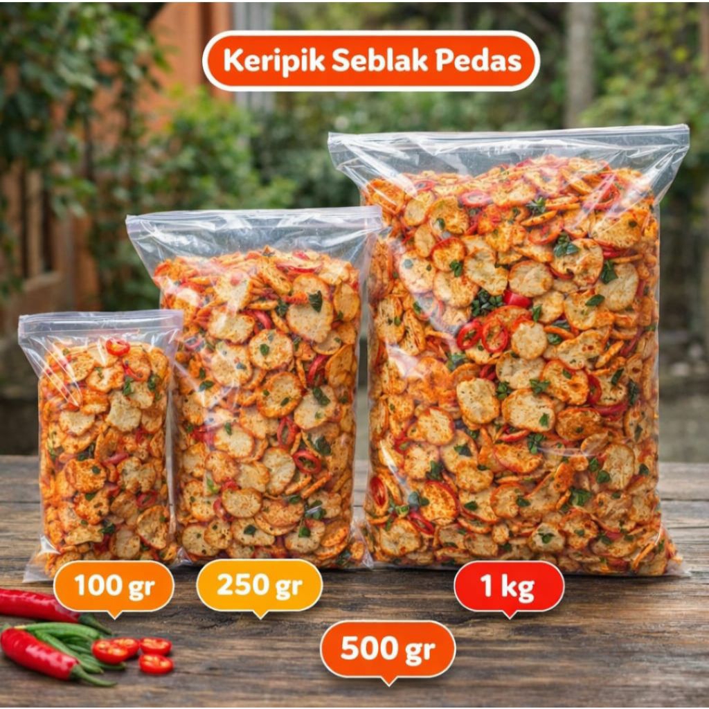 Kerupuk seblak - Kerupuk bantet pedas - seblak bantet