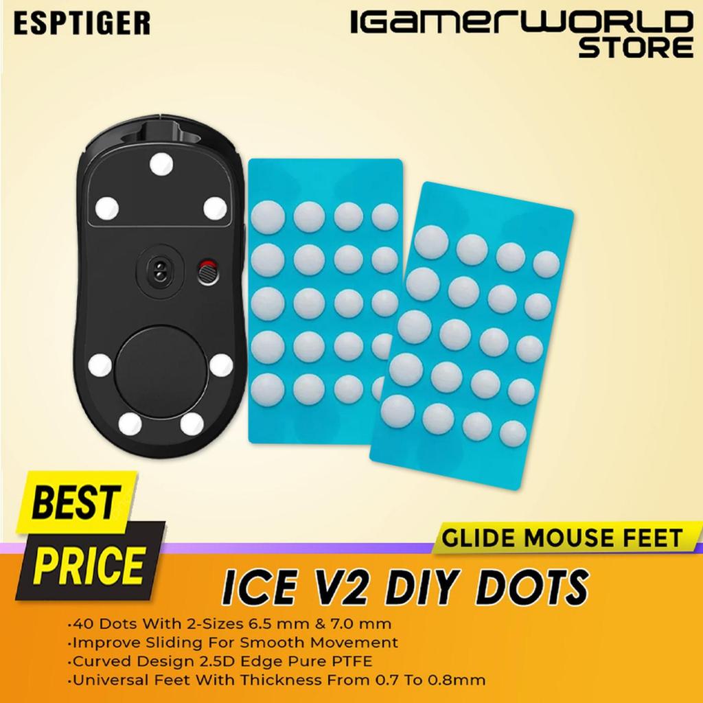 Mouse Feet PTFE Esptiger Universal DIY Dots – Gaming Mouse Skates