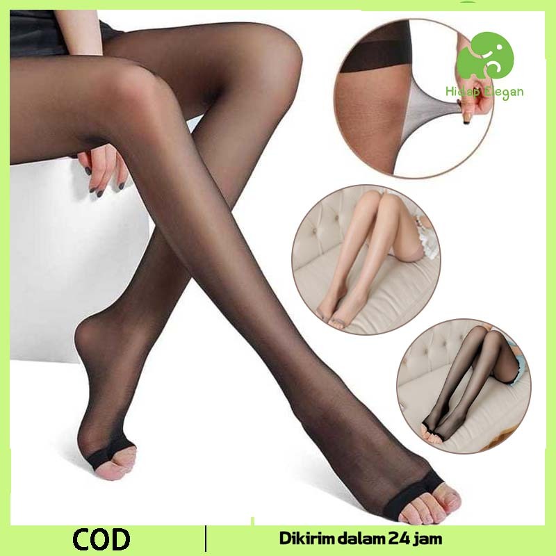 Stoking Warna Kulit Tipis Jari Kaki Terbuka Stocking Celana Warna Kulit Ringan Stocking Tipis