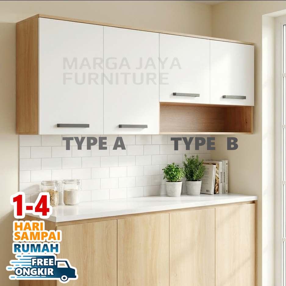 Kitchen Set 2 Pintu atas dan bawah lemari meja minimalis sayur dapur