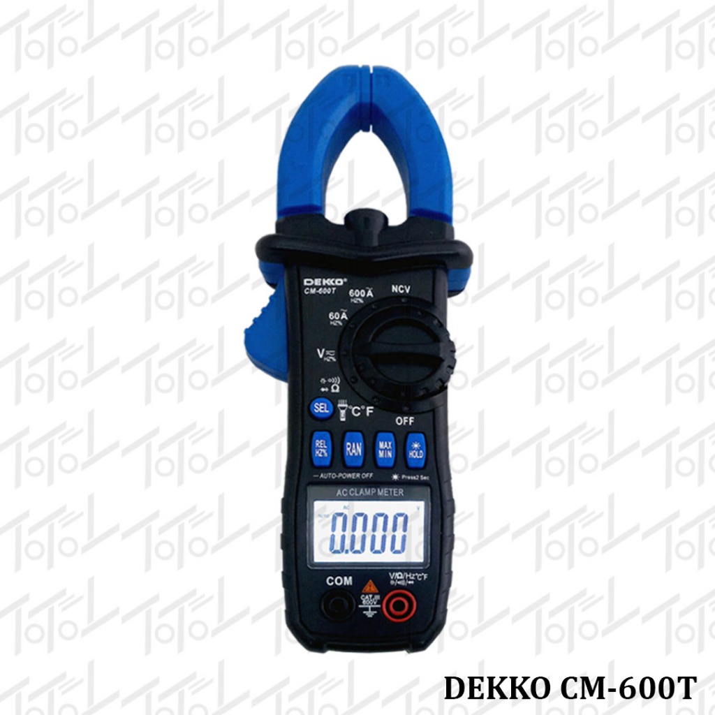 DEKKO Clamp Meter CM600T / Digital Smart AC / True RMS 600A AC / Tang Ampere / Multimeter Multiteste