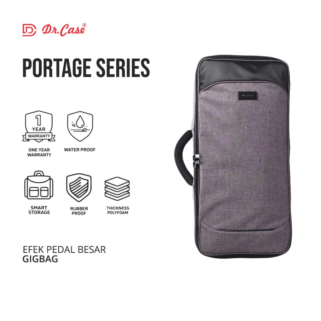 DR.CASE - Tas Efek - Gigbag Efek Portage 2.0 Grey - Size Besar