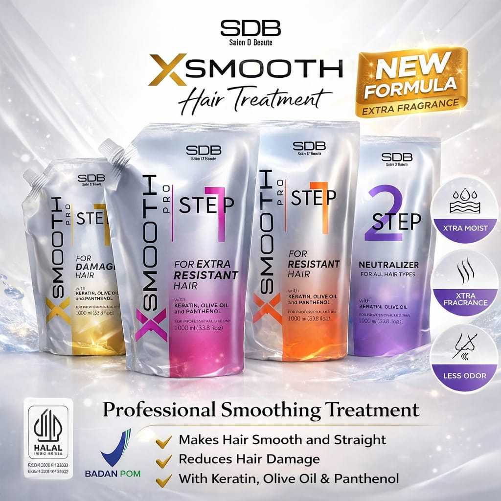 SMOOTH PRO SDB X Smooth Step 1 2 Neutralizer Cream Keratin Olive Oil Panthenol 1000ml Obat Cream Smo