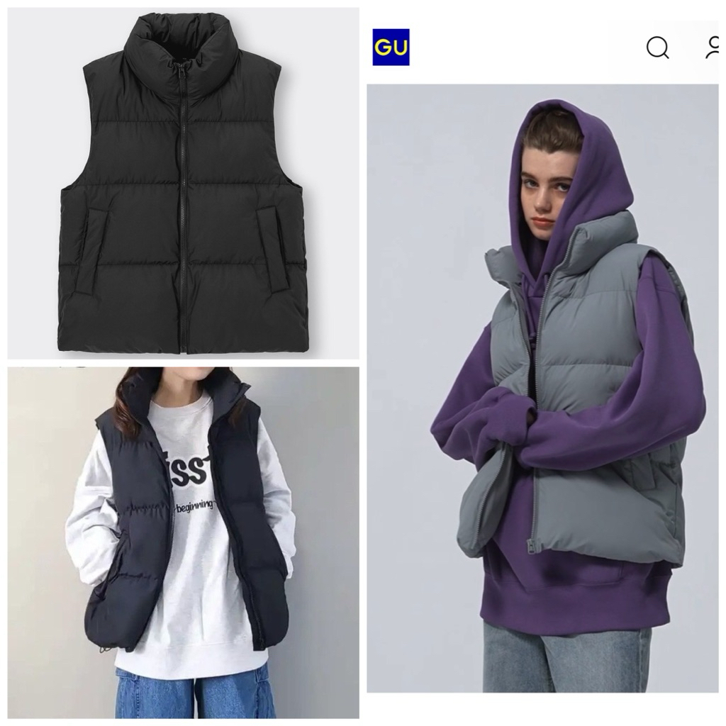 GU by uniqlo padded vest / puffer vest / outer / vest winter