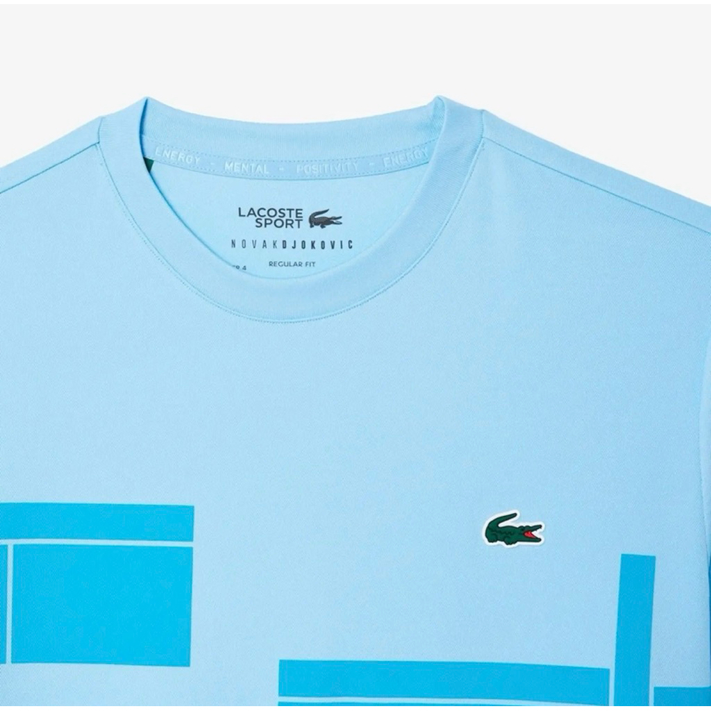 Lacoste Tennis x Novak Djokovic Ultra-Dry T-Shirt Light Blue