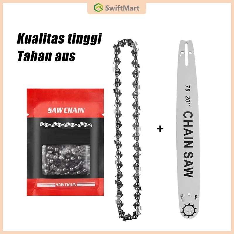 Guide Bar Chainsaw blade Rantai chainsaw 20 Inch Saw Parts Chainsaw Blade Chain Electric chainsaw ac