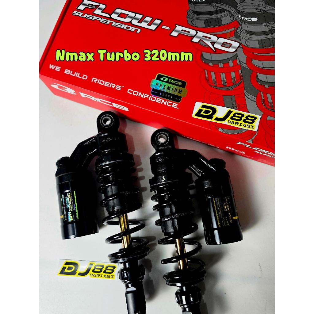 Shockbreaker rcb nmax turbo nmax neo 320mm black premium sokbreaker belakang tabung size 320mm plug 