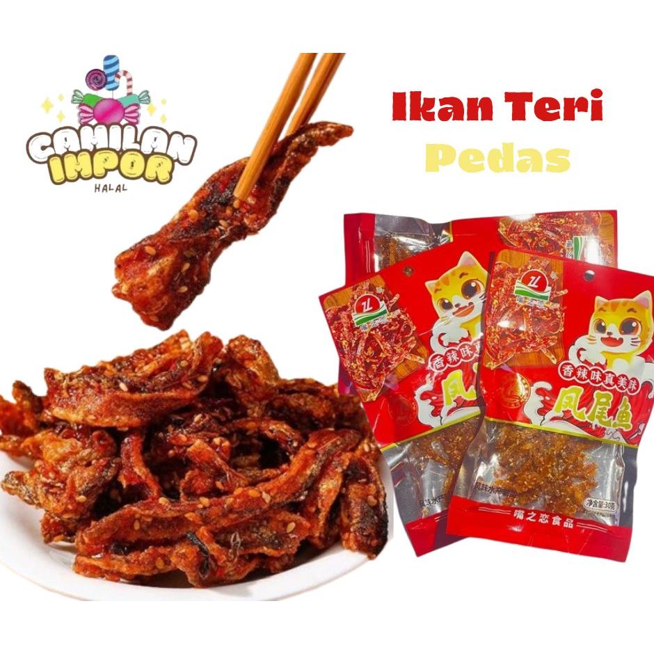 Cemilan Ikan Kecil Pedas Manis Viral Keluarga Snack Ikan Teri China