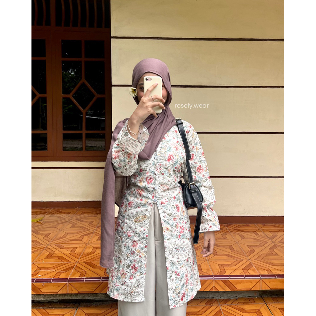 Zoya Tunik | Tunik Lebaran | Tunik Katun Bordir (KATBOL) | Tunik Melayu Kondangan