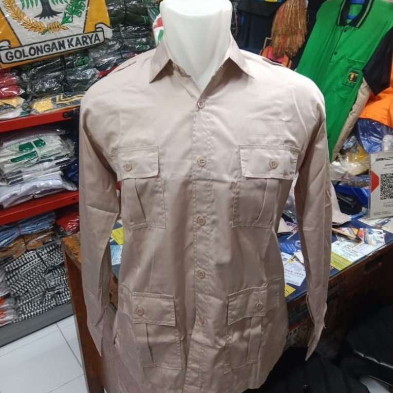 KEMEJA CREAM PANJANG PRABOWO TERBARU PREMIUM#GERINDRA#KEMEJA#PRABOWO