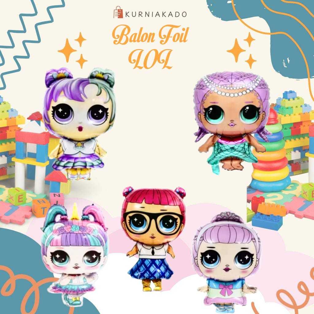 Balon LOL/ Balon Foil LOL/ Balon LOL Boneka/ Balon Boneka LOL Surprise Kurniakado