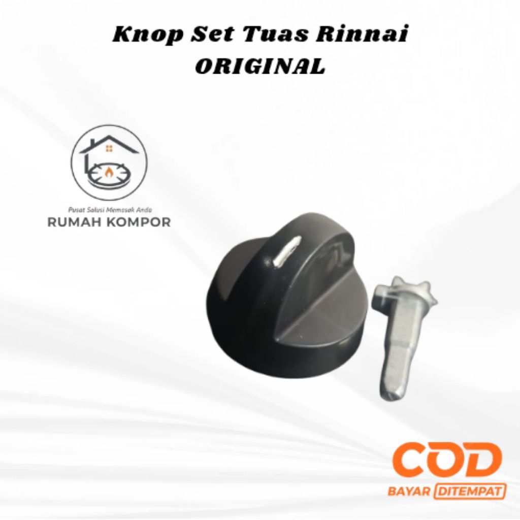KNOP SET TUAS KOMPOR GAS RINNAI ORIGINAL / PUTARAN KOMPOR GAS RINNAI 1 TUNGKU 2 TUNGKU