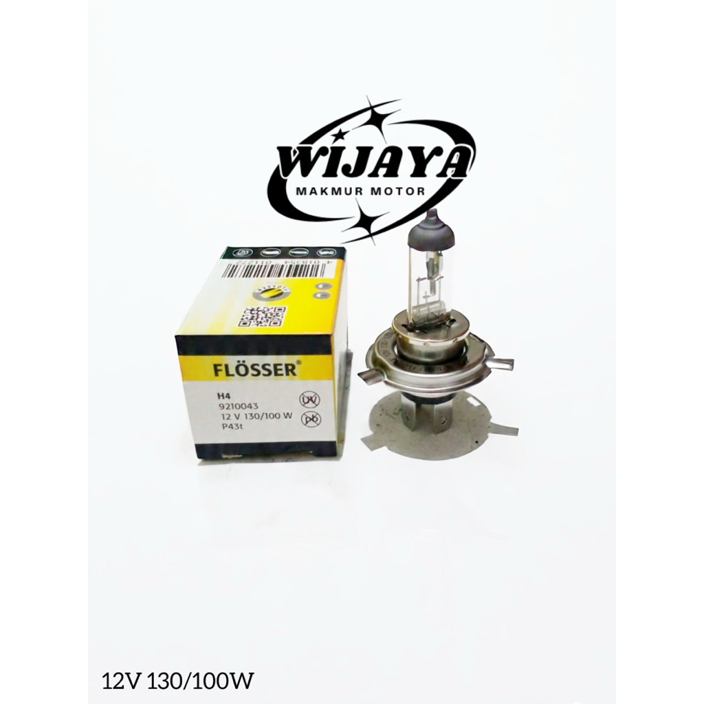 BOHLAM HALOGEN LAMPU DEPAN H4 130/100WATT 12V FLOSSER