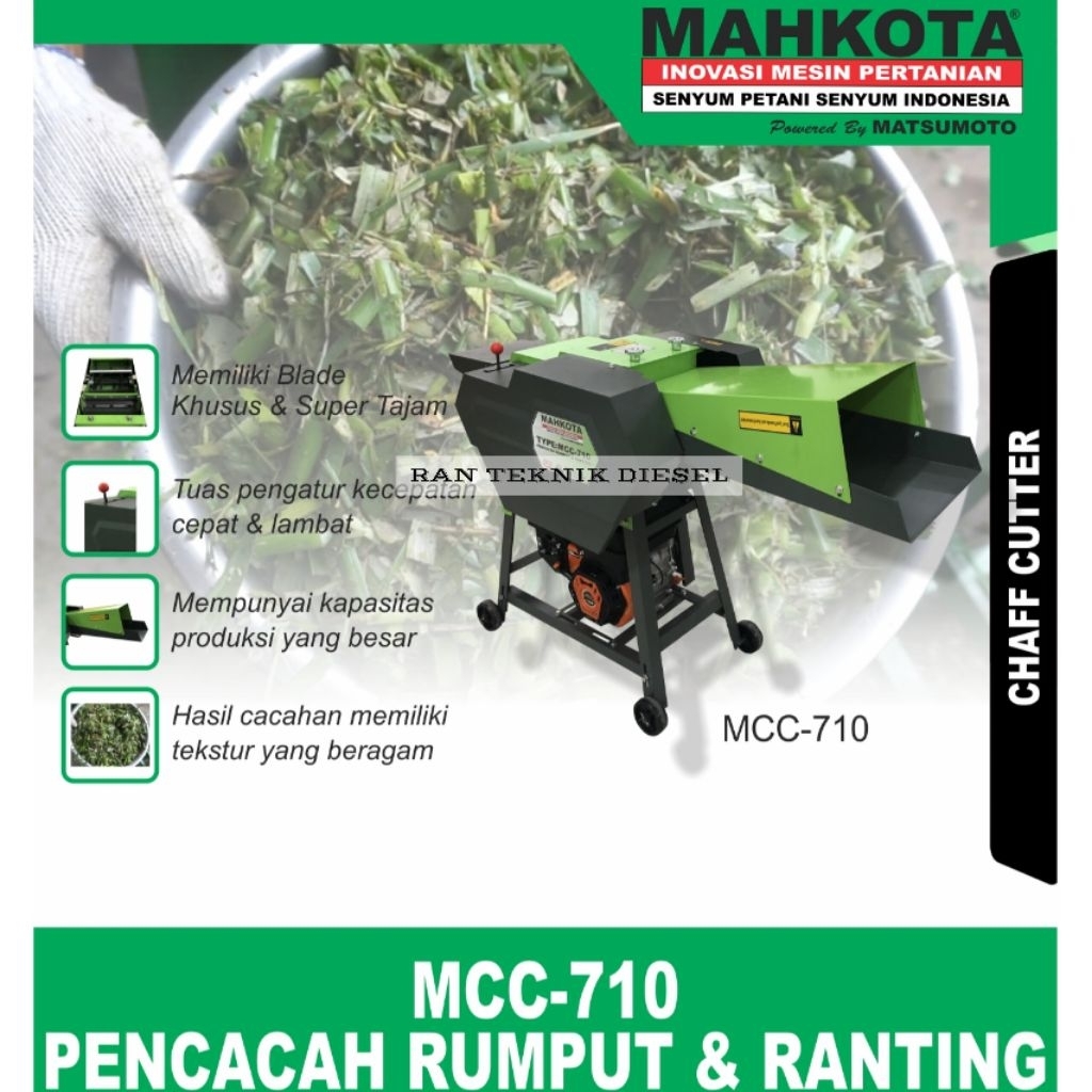 Mesin Pencacah Rumput & Ranting MAHKOTA MCC 710 / 8 HP